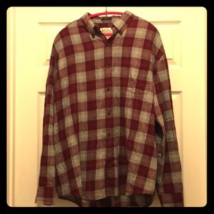 Maroon and gray men’s flannel Size XL